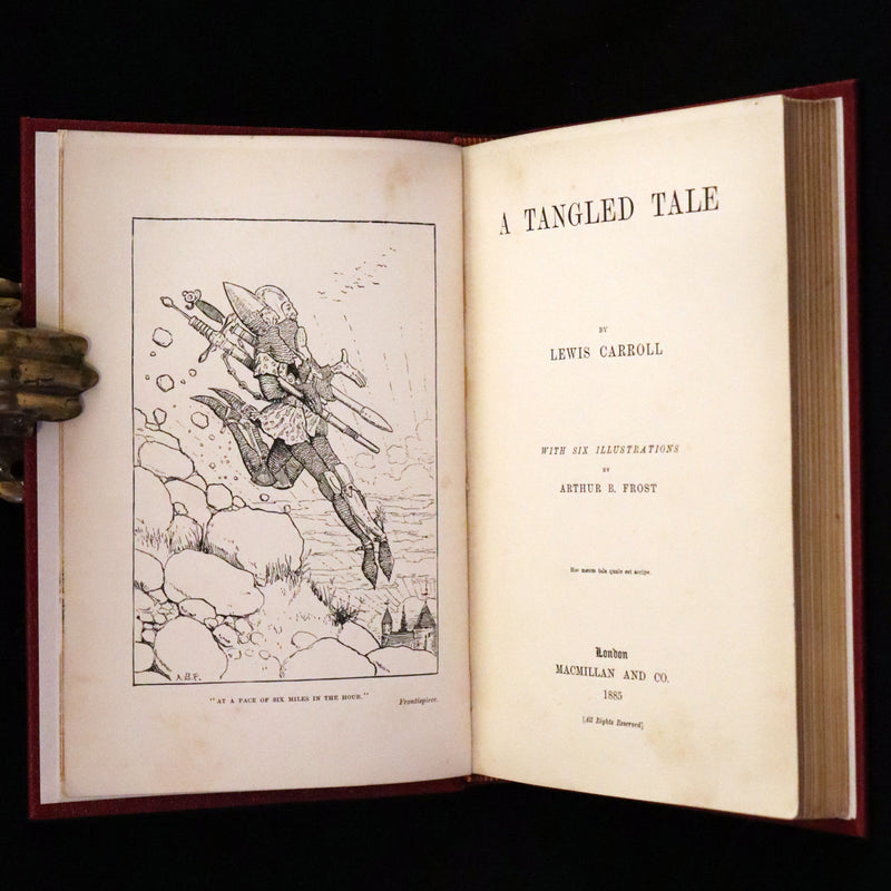 1885 Rare First Edition Book - A Tangled Tale by Lewis Carroll, illustrated by Arthur B. Frost.