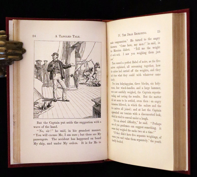 1885 Rare First Edition Book - A Tangled Tale by Lewis Carroll, illustrated by Arthur B. Frost.