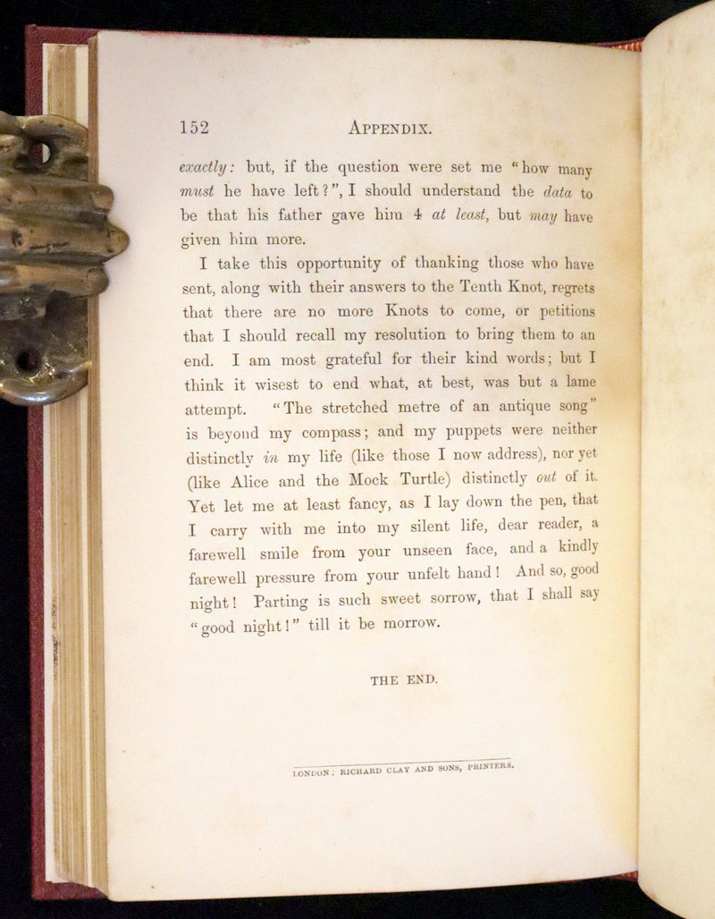 1885 Rare First Edition Book - A Tangled Tale by Lewis Carroll, illustrated by Arthur B. Frost.