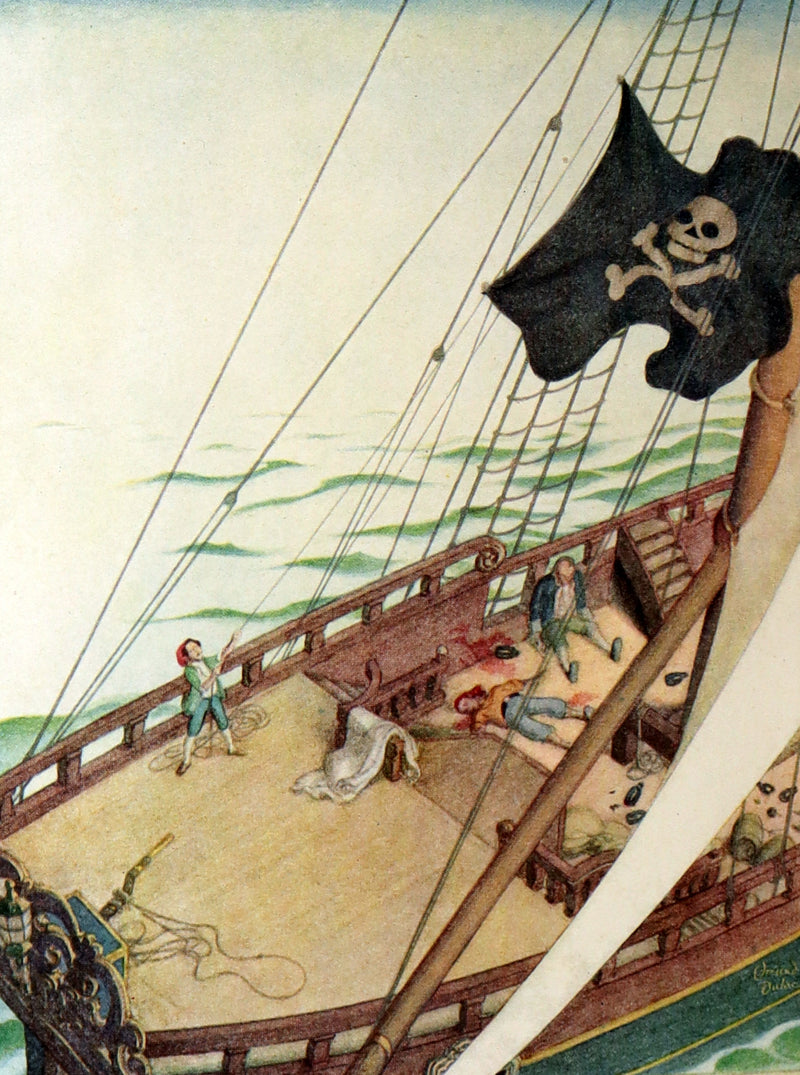 1927 First Edmund Dulac Illustrated Edition - Treasure Island by Louis Stevenson