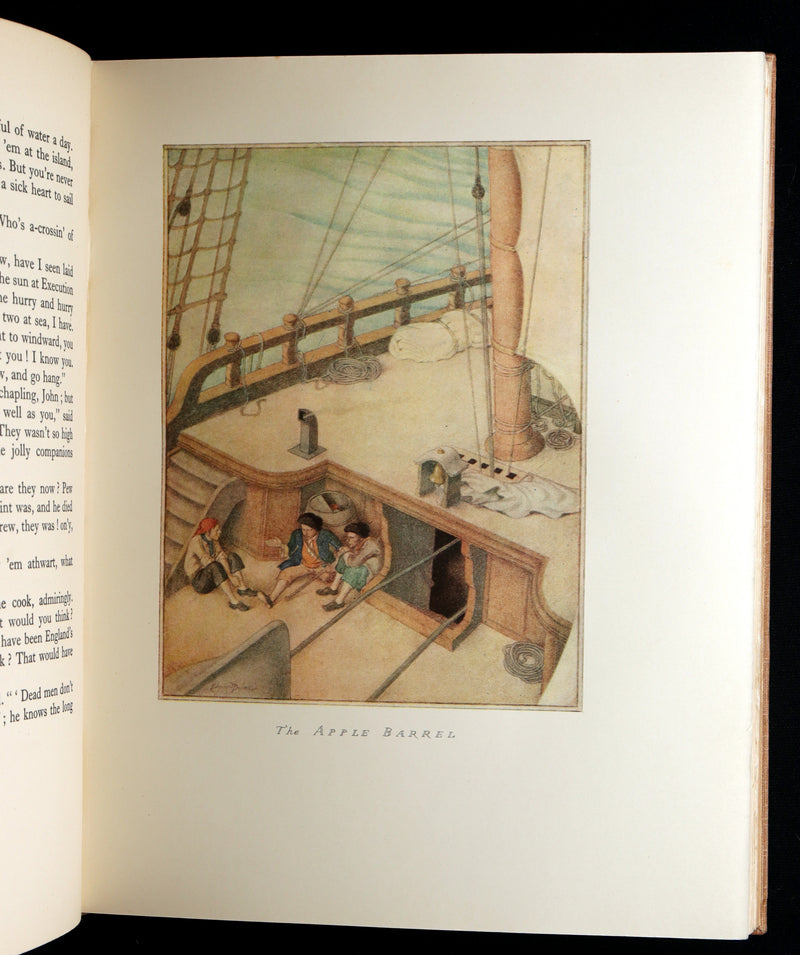 1927 First Edmund Dulac Illustrated Edition - Treasure Island by Louis Stevenson