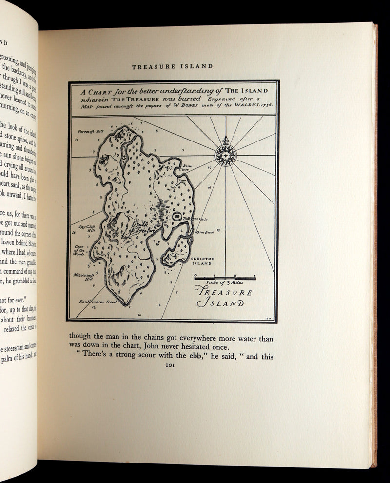 1927 First Edmund Dulac Illustrated Edition - Treasure Island by Louis Stevenson