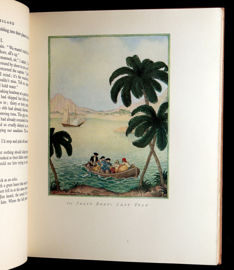1927 First Edmund Dulac Illustrated Edition - Treasure Island by Louis Stevenson