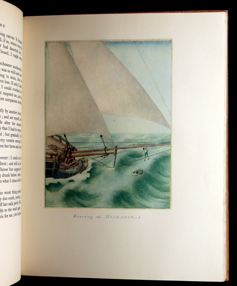 1927 First Edmund Dulac Illustrated Edition - Treasure Island by Louis Stevenson