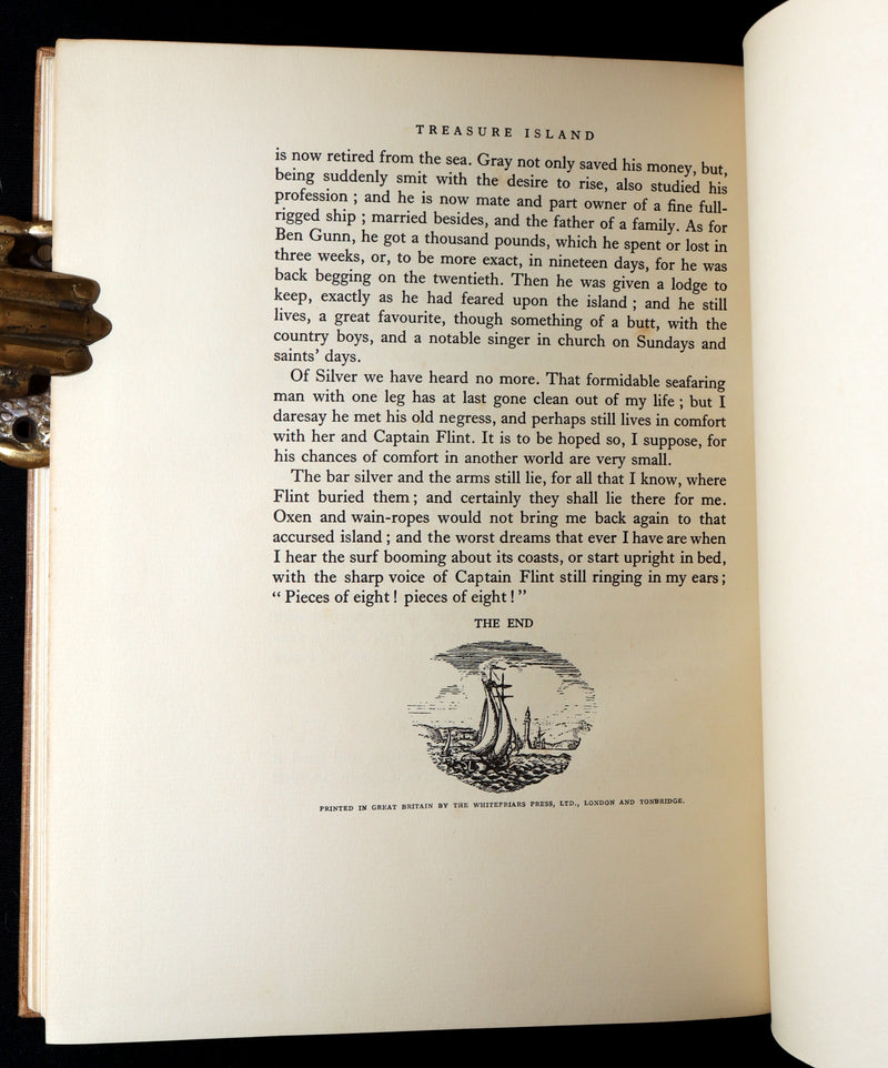 1927 First Edmund Dulac Illustrated Edition - Treasure Island by Louis Stevenson