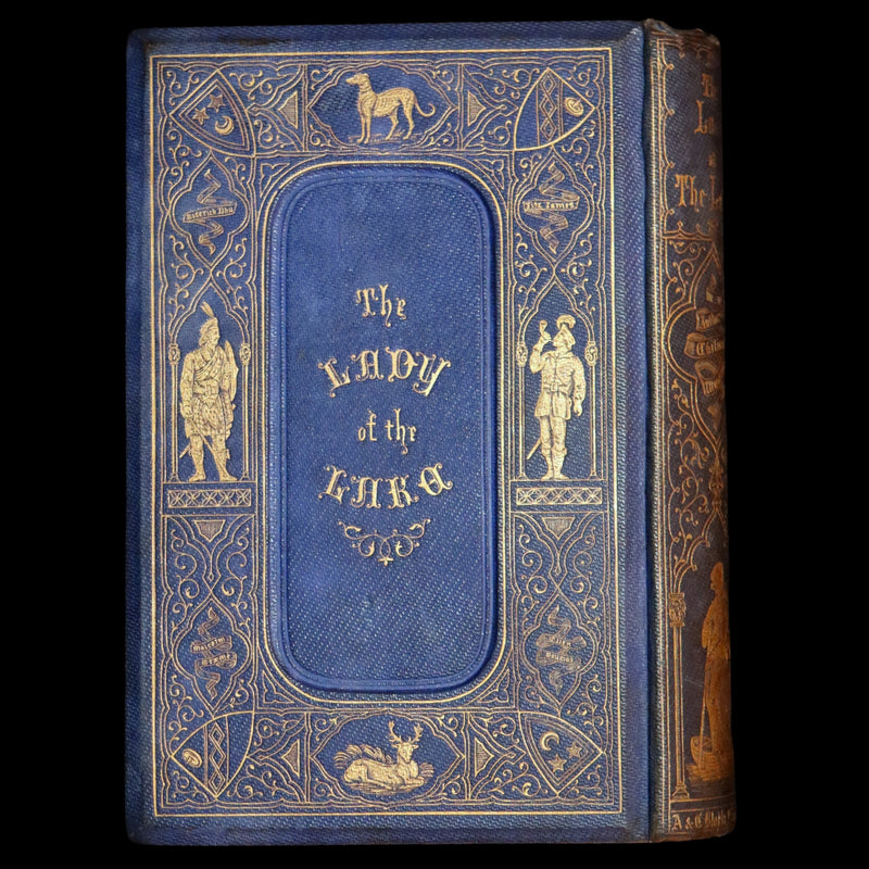 1853 Rare Book - Lady of the Lake by Sir Walter Scott, Illustrated by Birket Foster and John Gilbert.