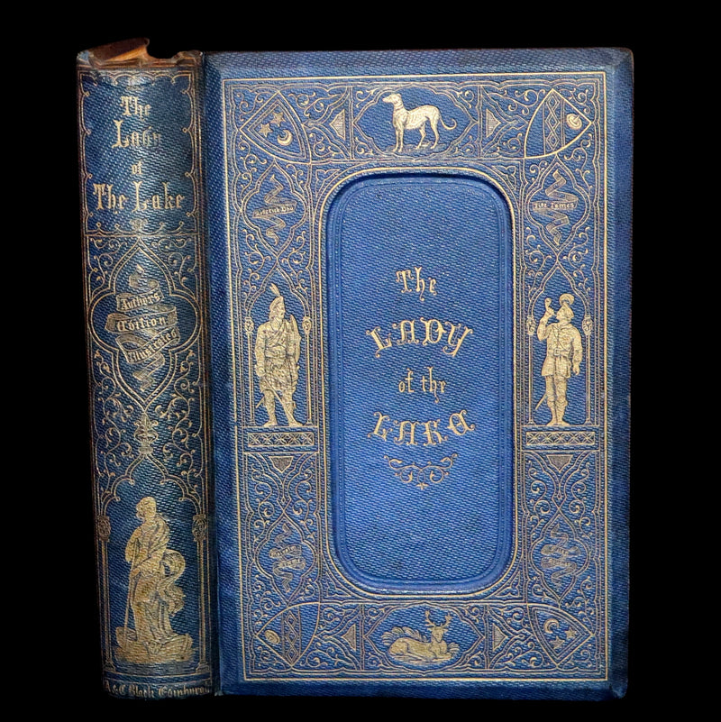 1853 Rare Book - Lady of the Lake by Sir Walter Scott, Illustrated by Birket Foster and John Gilbert.