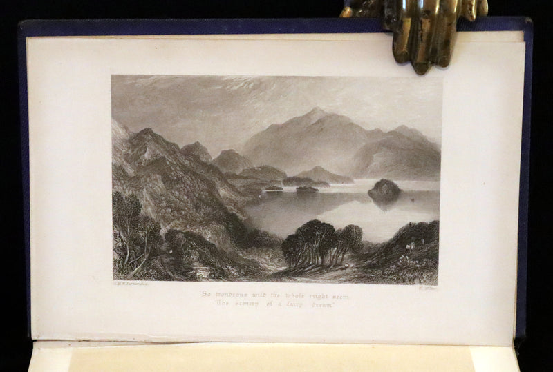1853 Rare Book - Lady of the Lake by Sir Walter Scott, Illustrated by Birket Foster and John Gilbert.
