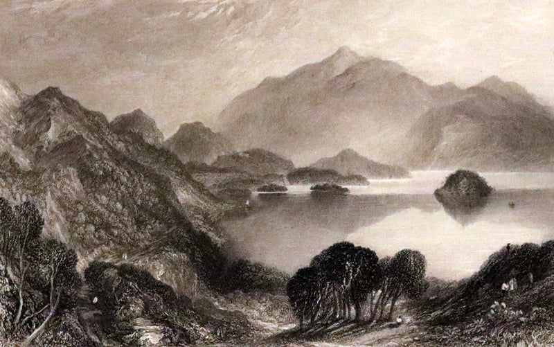 1853 Rare Book - Lady of the Lake by Sir Walter Scott, Illustrated by Birket Foster and John Gilbert.