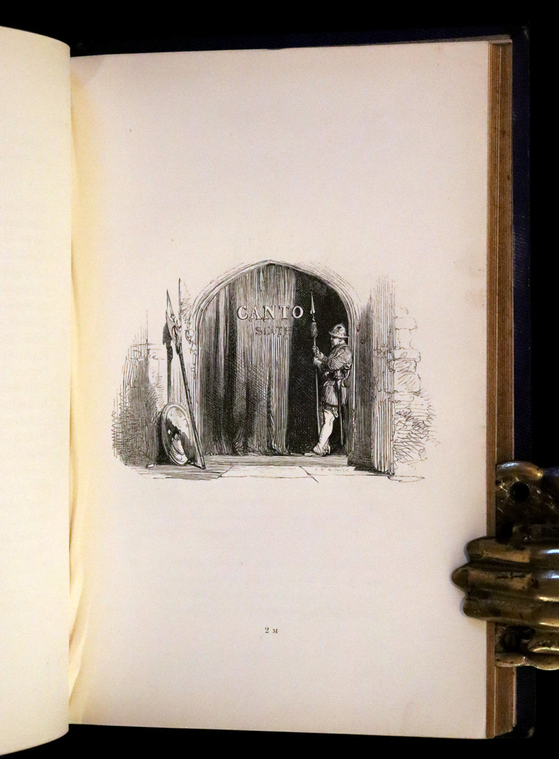 1853 Rare Book - Lady of the Lake by Sir Walter Scott, Illustrated by Birket Foster and John Gilbert.