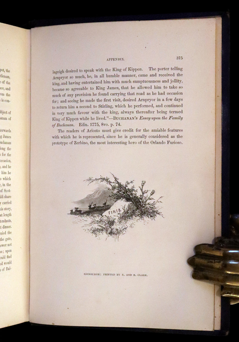 1853 Rare Book - Lady of the Lake by Sir Walter Scott, Illustrated by Birket Foster and John Gilbert.