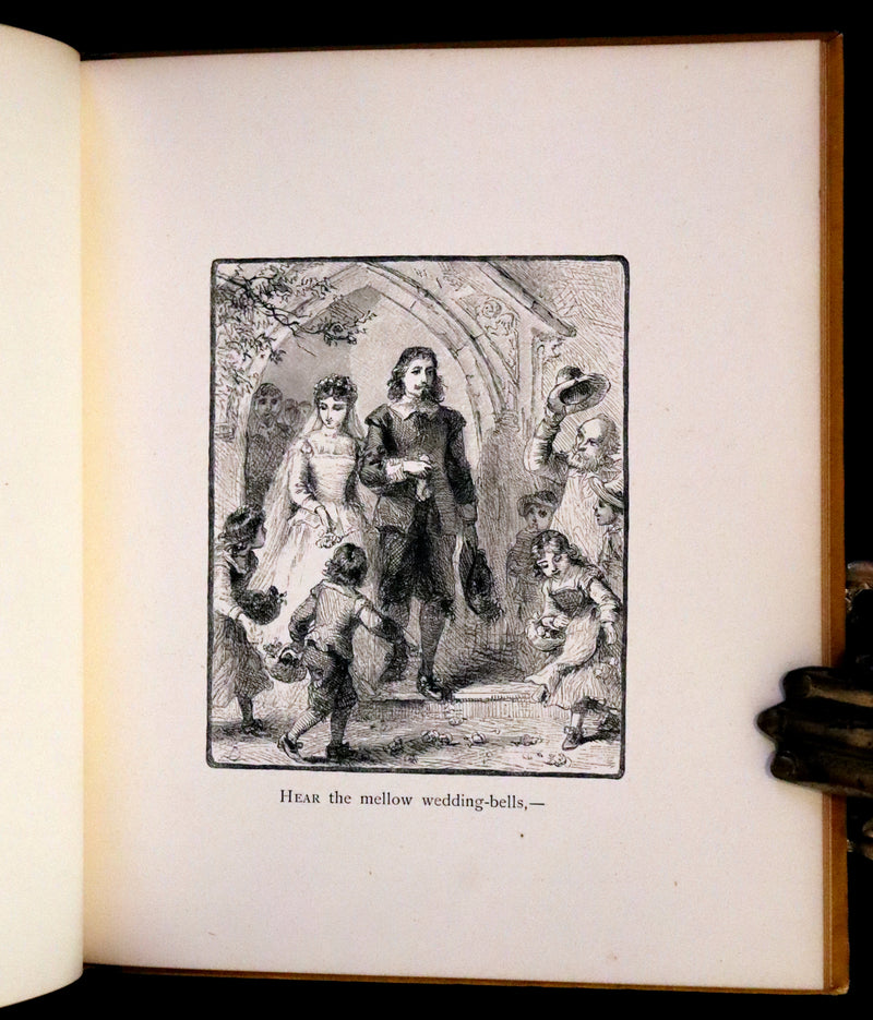 1881 Rare Book - The Bells by Edgar Allan Poe. Illustrated.