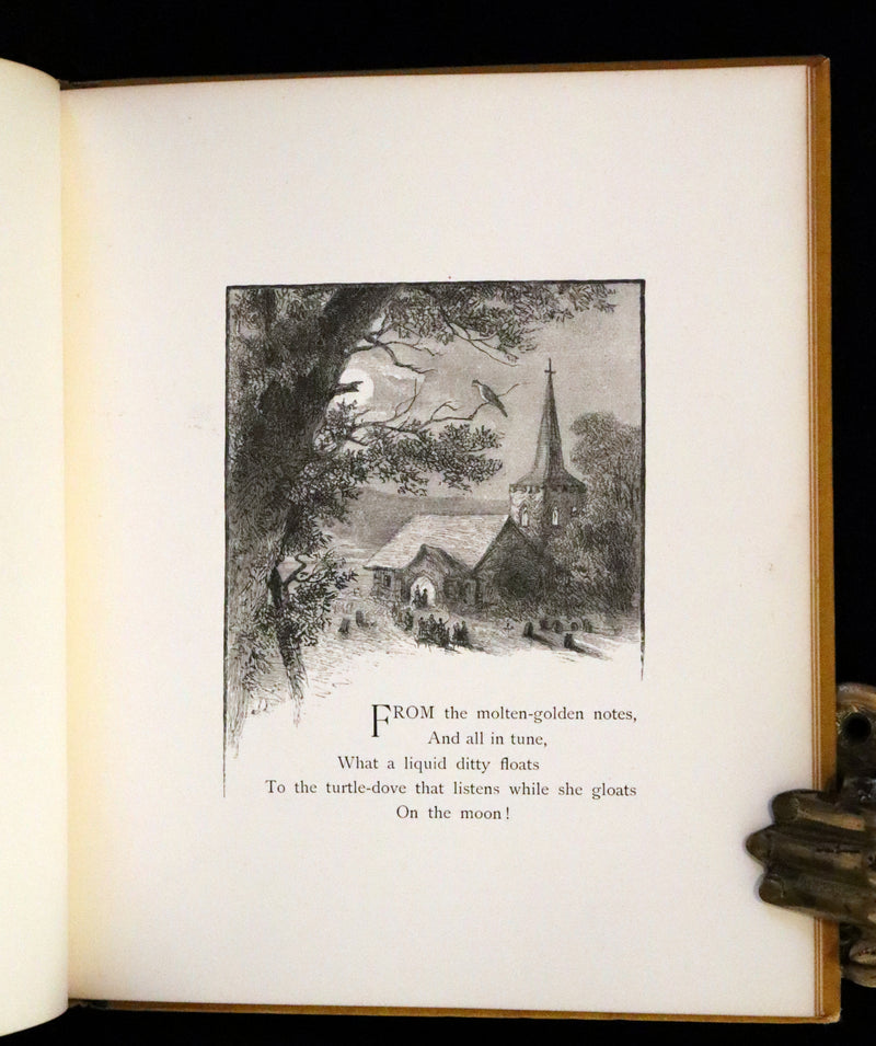 1881 Rare Book - The Bells by Edgar Allan Poe. Illustrated.