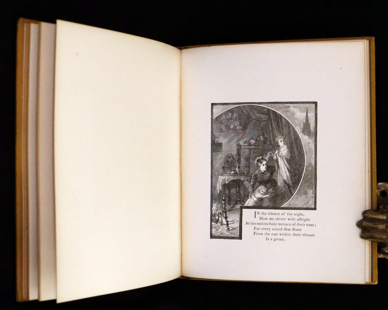1881 Rare Book - The Bells by Edgar Allan Poe. Illustrated.