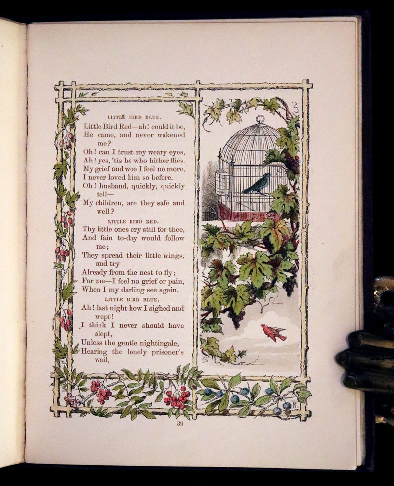 1861 Scarce Book - Little Bird Red and Little Bird Blue: A Tale of the Woods.