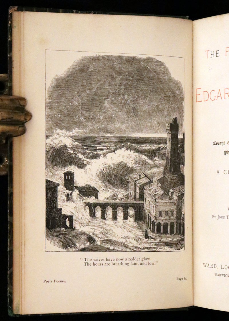 1890 Scarce Edition - The Poetical Works of Edgar Allan Poe Illustrated.
