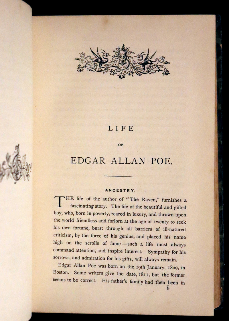 1890 Scarce Edition - The Poetical Works of Edgar Allan Poe Illustrated.