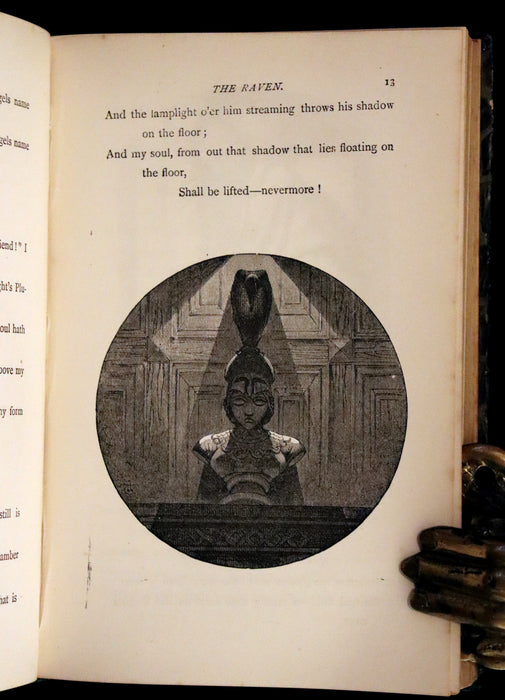 1890 Scarce Edition - The Poetical Works of Edgar Allan Poe Illustrated.