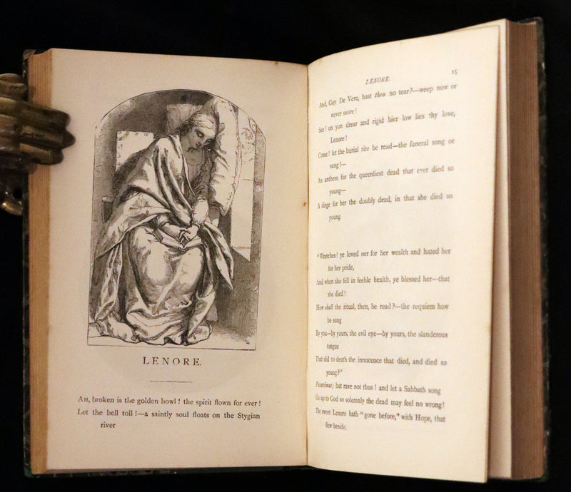 1890 Scarce Edition - The Poetical Works of Edgar Allan Poe Illustrated.