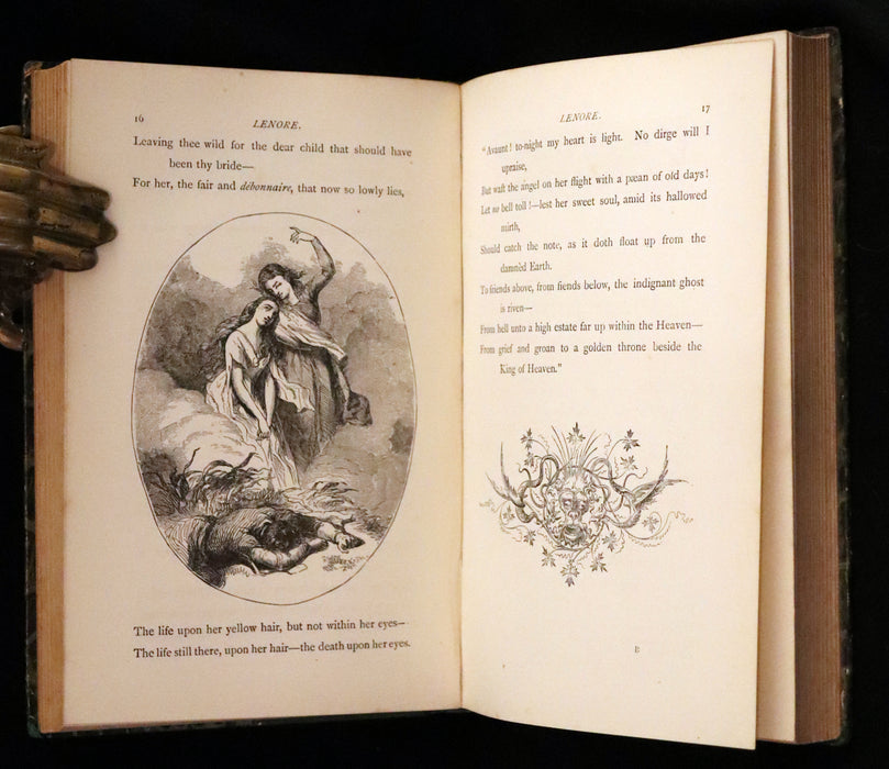 1890 Scarce Edition - The Poetical Works of Edgar Allan Poe Illustrated.