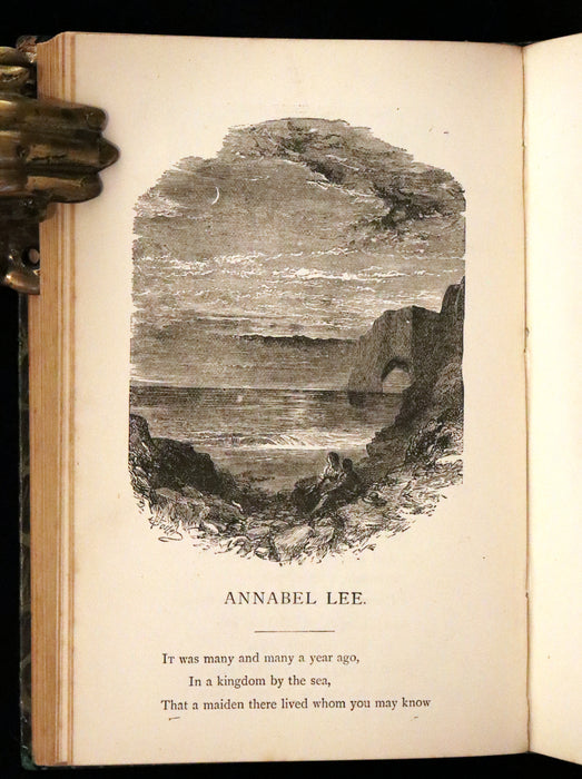 1890 Scarce Edition - The Poetical Works of Edgar Allan Poe Illustrated.