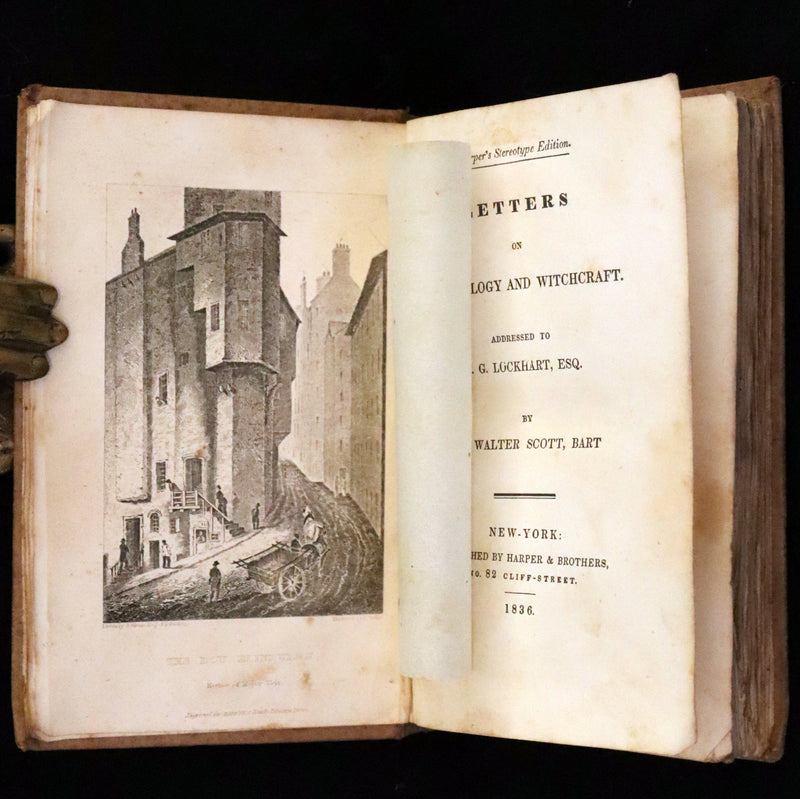 1836 Rare US Early Edition - Demonology and Witchcraft by Sir Walter Scott
