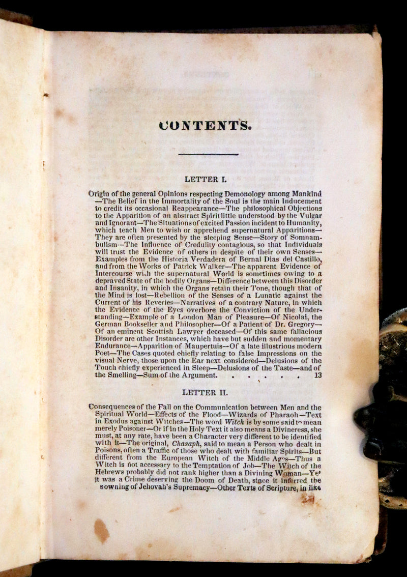 1836 Rare US Early Edition - Demonology and Witchcraft by Sir Walter Scott