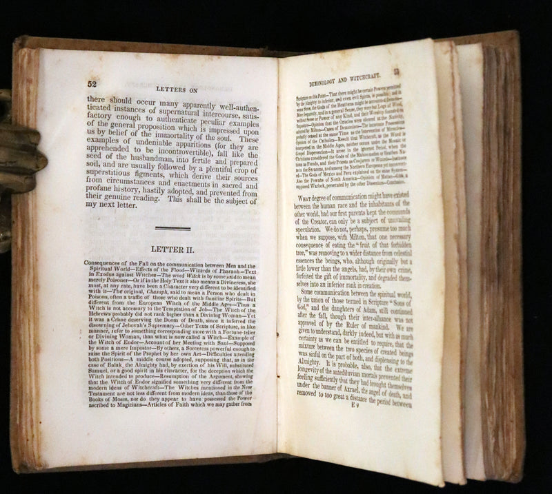 1836 Rare US Early Edition - Demonology and Witchcraft by Sir Walter Scott