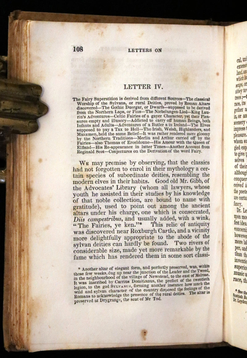 1836 Rare US Early Edition - Demonology and Witchcraft by Sir Walter Scott