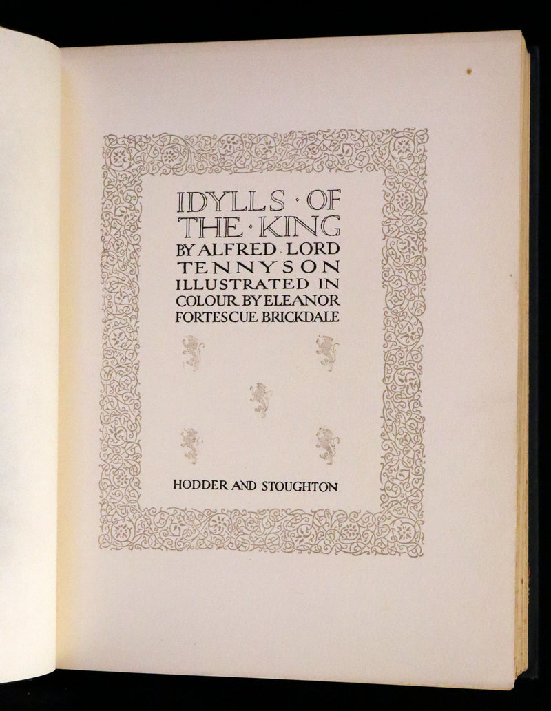1911 Rare Book by Pre-Raphaelite Eleanor F Brickdale - Idylls of the King Arthur