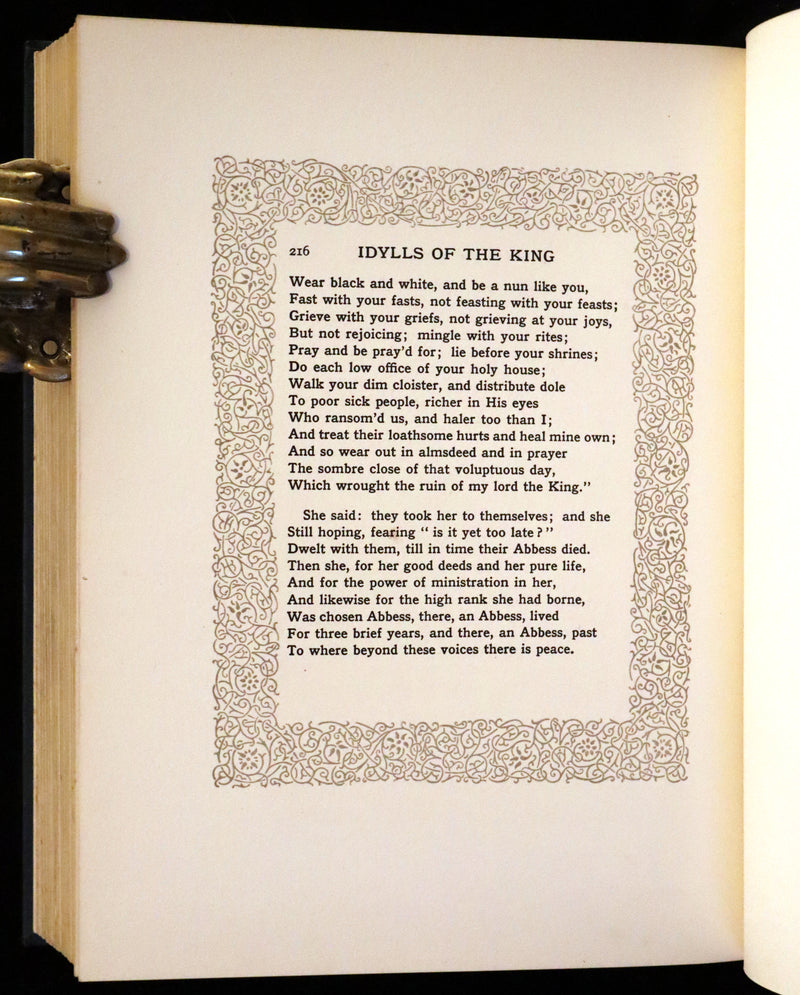 1911 Rare Book by Pre-Raphaelite Eleanor F Brickdale - Idylls of the King Arthur