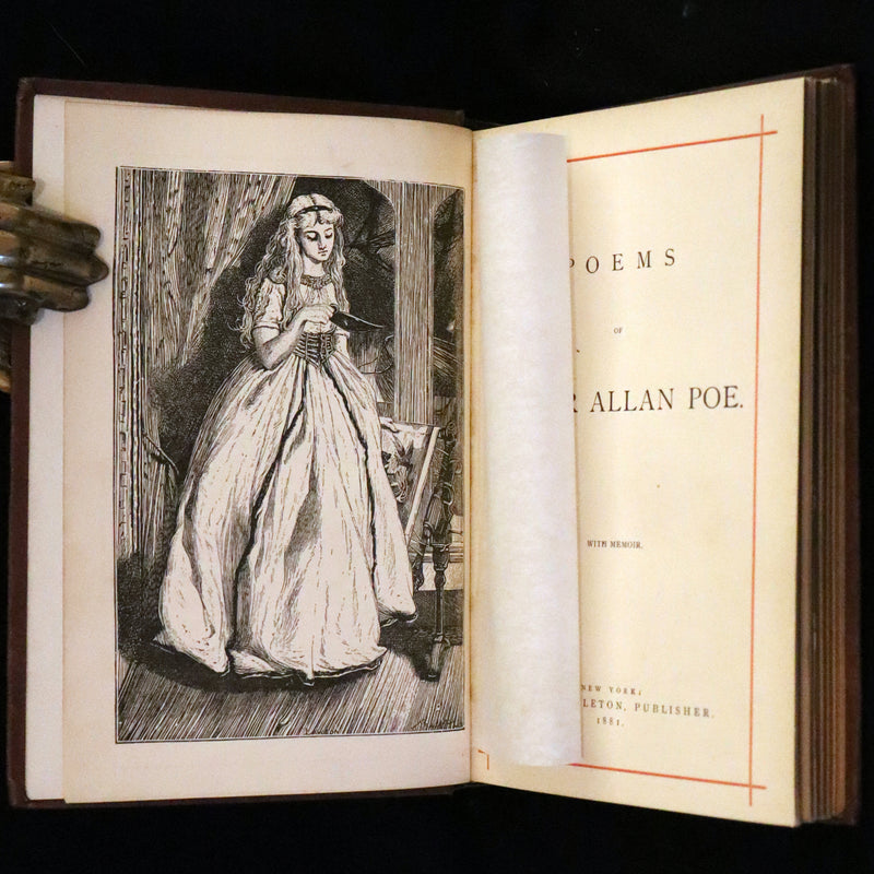 1881 Rare Book - Poems of Edgar Allan POE ; The Raven, Lenore, Ulalume,...