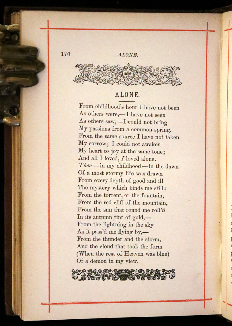 1881 Rare Book - Poems of Edgar Allan POE ; The Raven, Lenore, Ulalume,...