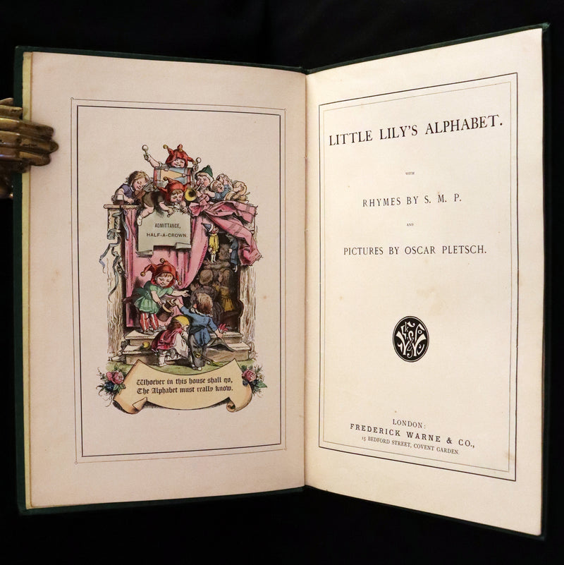 1867 Scarce Book - Little Lily's Alphabet Illustrated by Oscar Pletsch