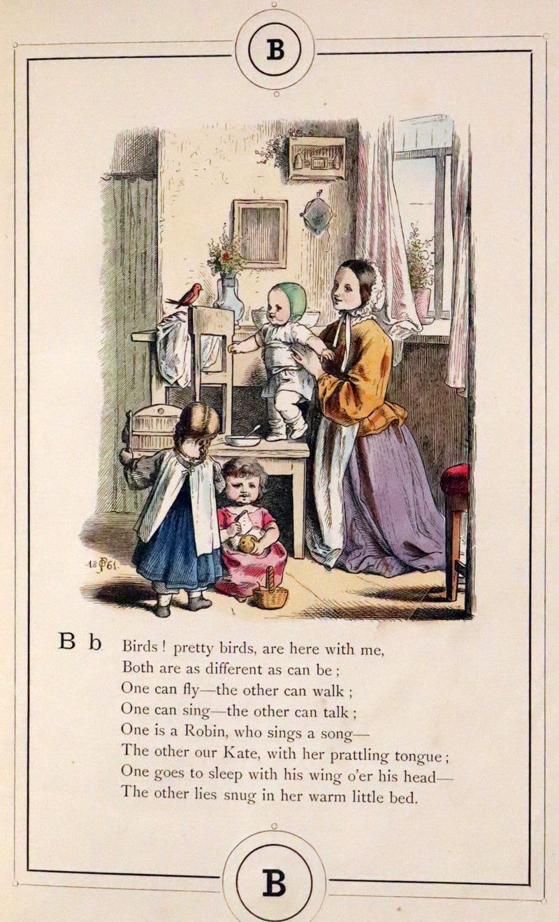 1867 Scarce Book - Little Lily's Alphabet Illustrated by Oscar Pletsch