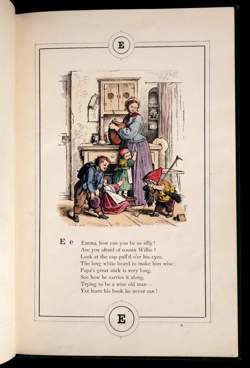 1867 Scarce Book - Little Lily's Alphabet Illustrated by Oscar Pletsch