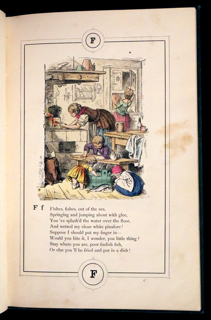 1867 Scarce Book - Little Lily's Alphabet Illustrated by Oscar Pletsch