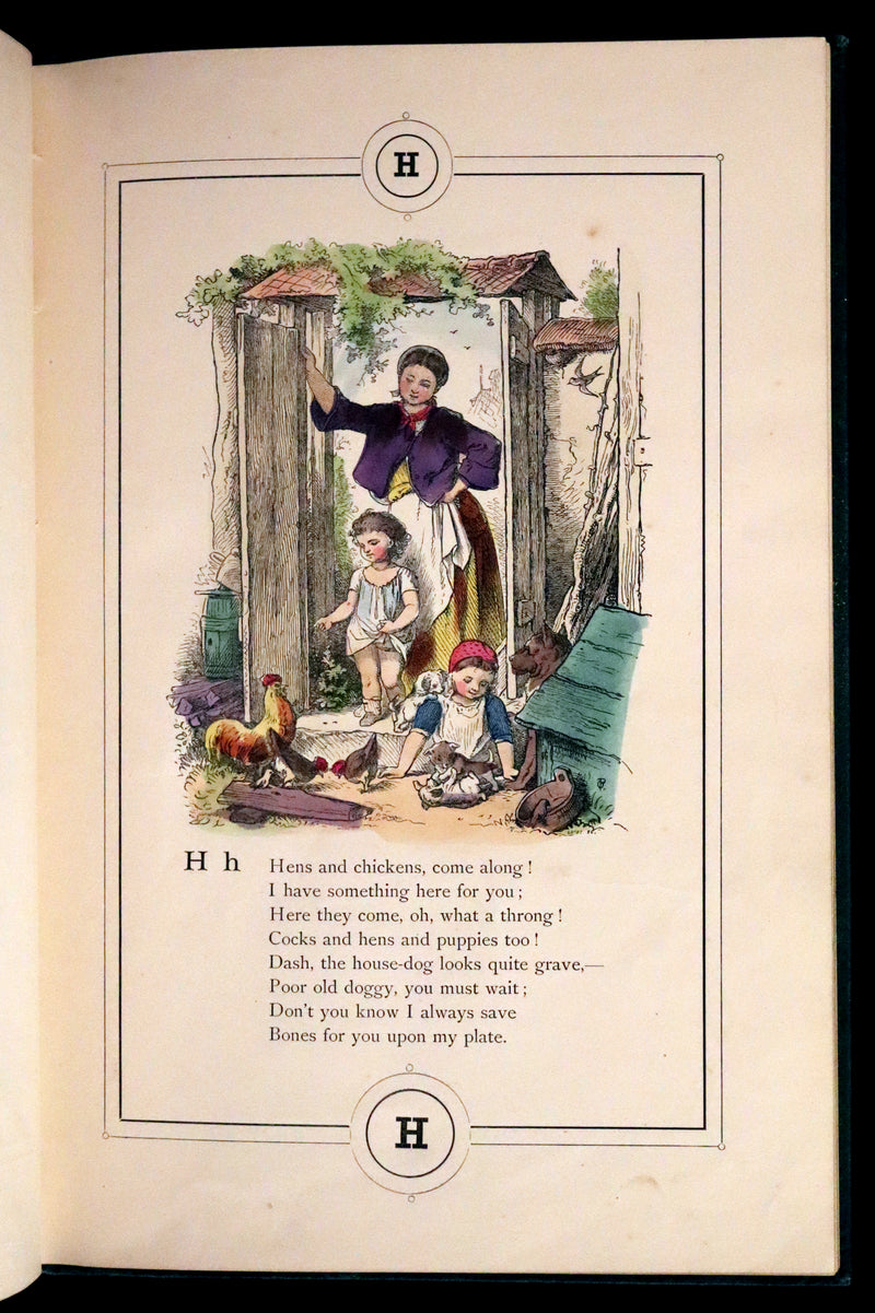 1867 Scarce Book - Little Lily's Alphabet Illustrated by Oscar Pletsch