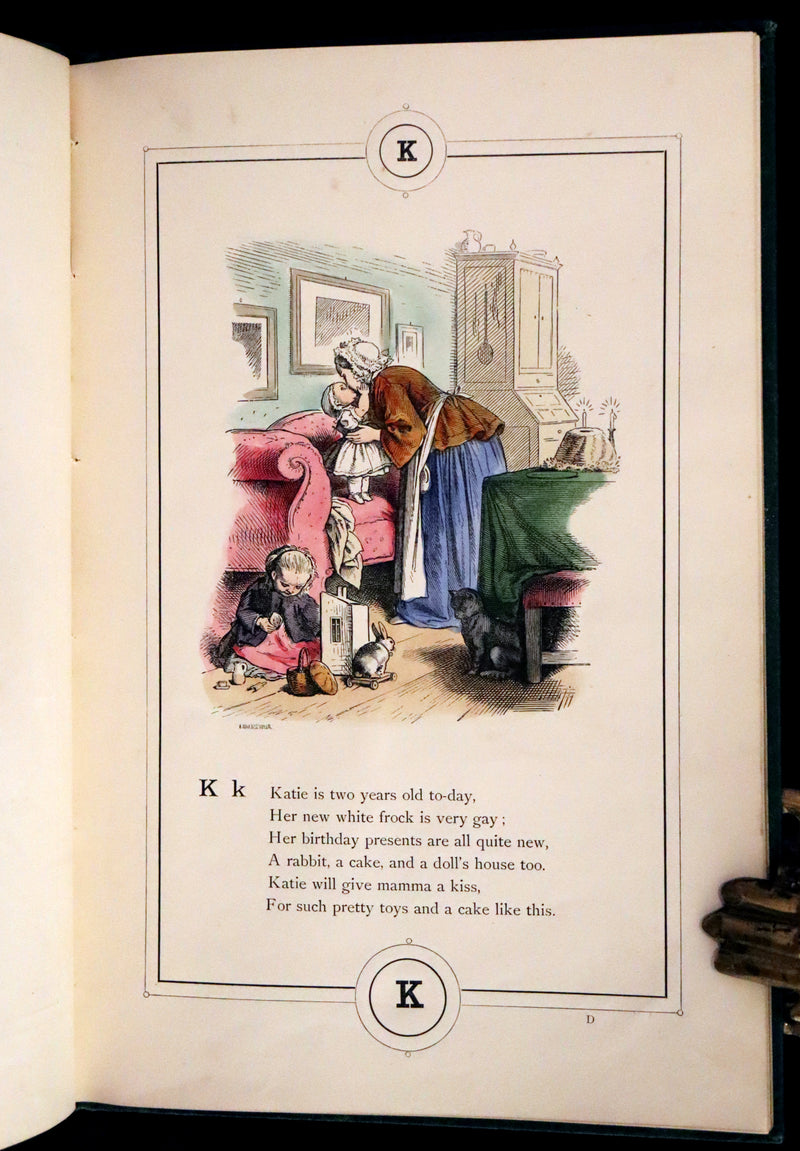 1867 Scarce Book - Little Lily's Alphabet Illustrated by Oscar Pletsch