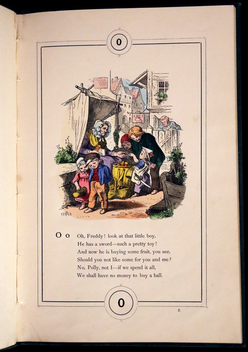 1867 Scarce Book - Little Lily's Alphabet Illustrated by Oscar Pletsch