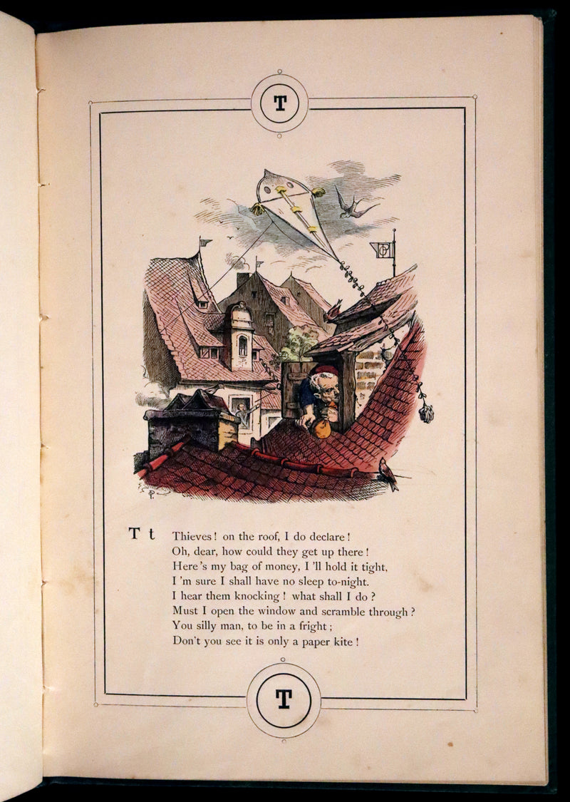 1867 Scarce Book - Little Lily's Alphabet Illustrated by Oscar Pletsch