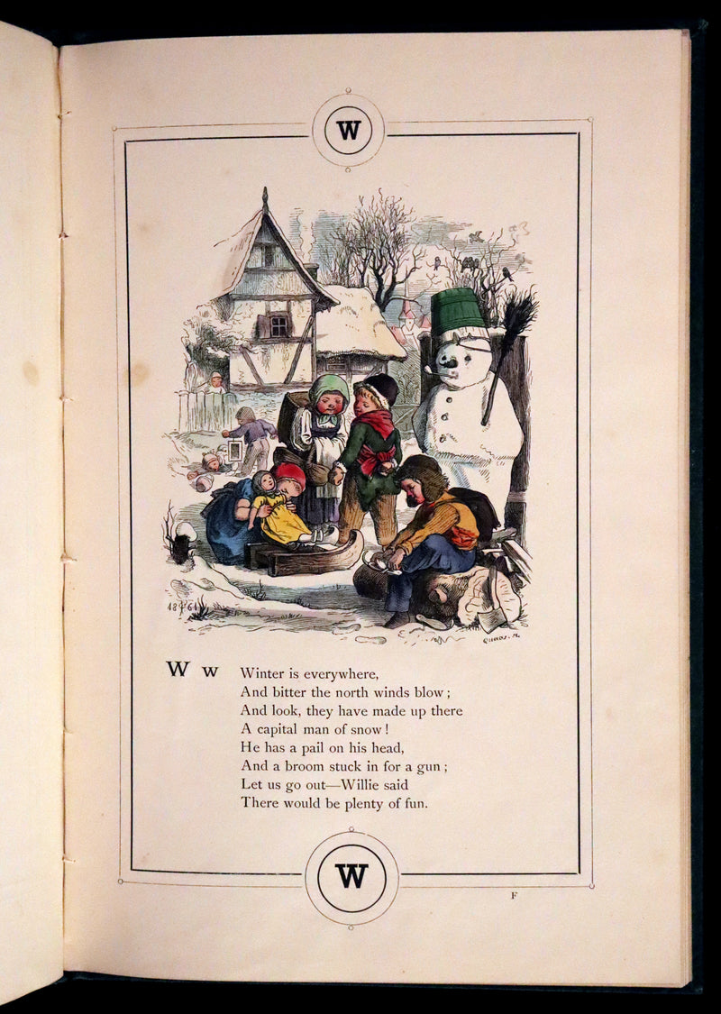 1867 Scarce Book - Little Lily's Alphabet Illustrated by Oscar Pletsch