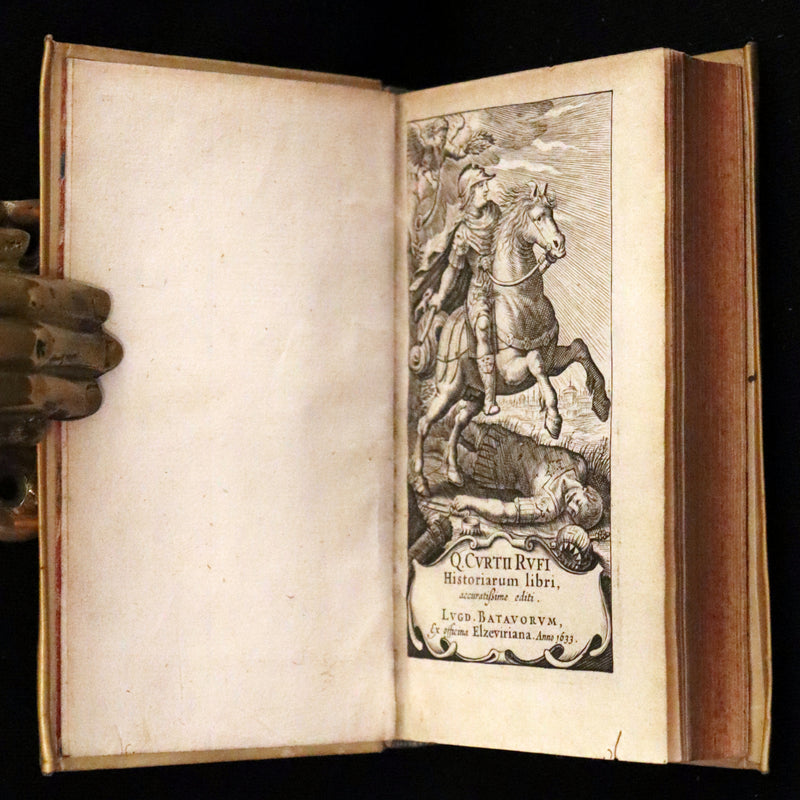 1633 Rare Latin Book - Histories of Alexander the Great with Map