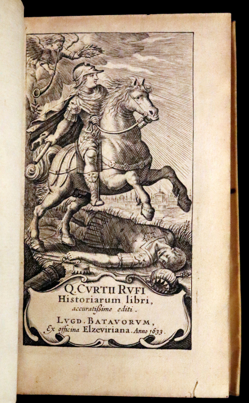 1633 Rare Latin Book - Histories of Alexander the Great with Map