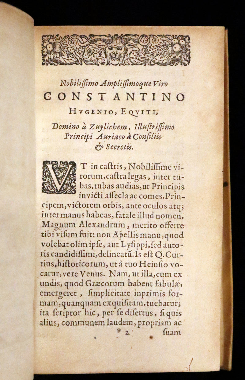 1633 Rare Latin Book - Histories of Alexander the Great with Map