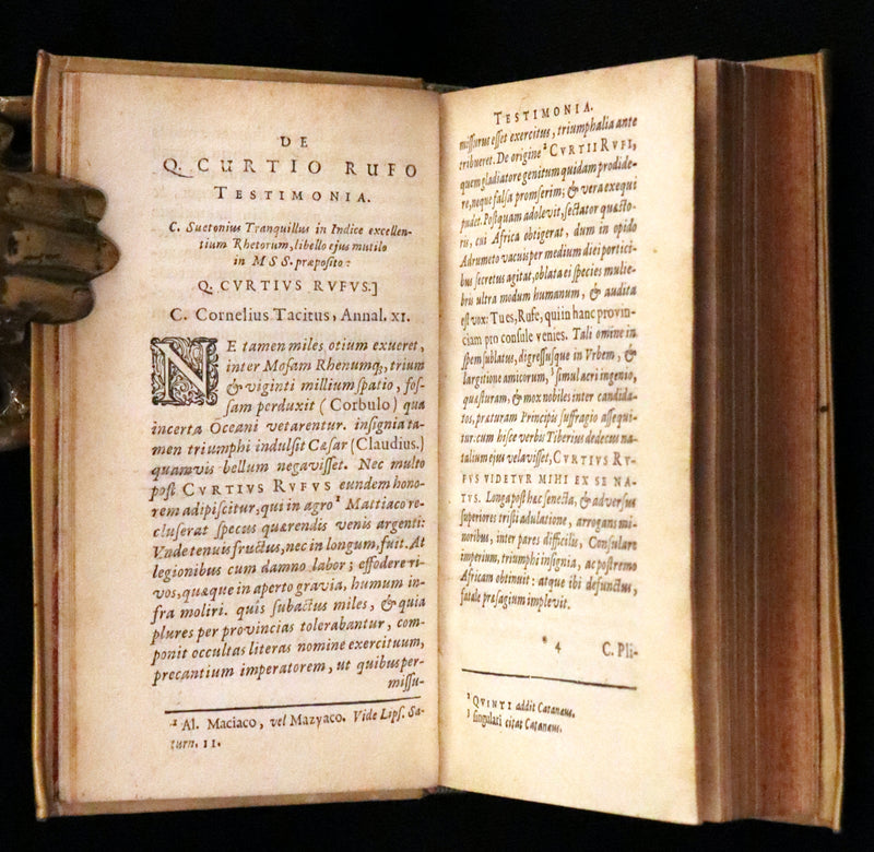 1633 Rare Latin Book - Histories of Alexander the Great with Map