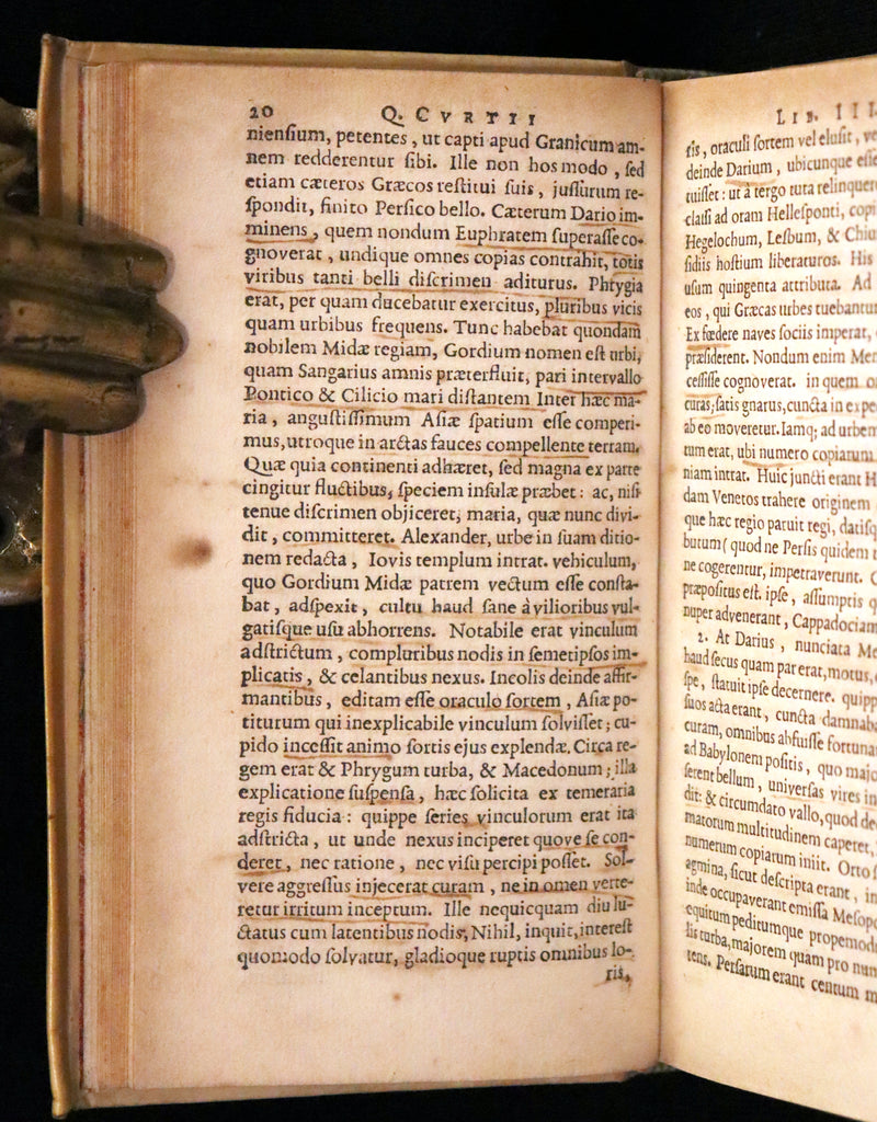 1633 Rare Latin Book - Histories of Alexander the Great with Map