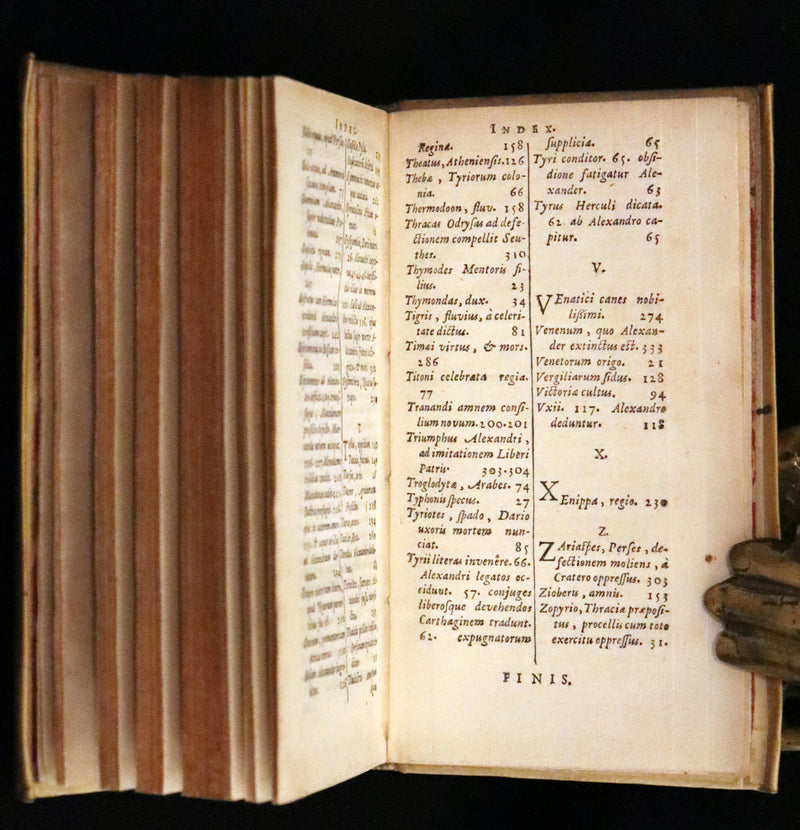 1633 Rare Latin Book - Histories of Alexander the Great with Map