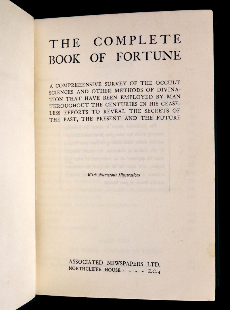 1930 Rare Book - The Complete Book of Fortune, Occult Sciences And Divination