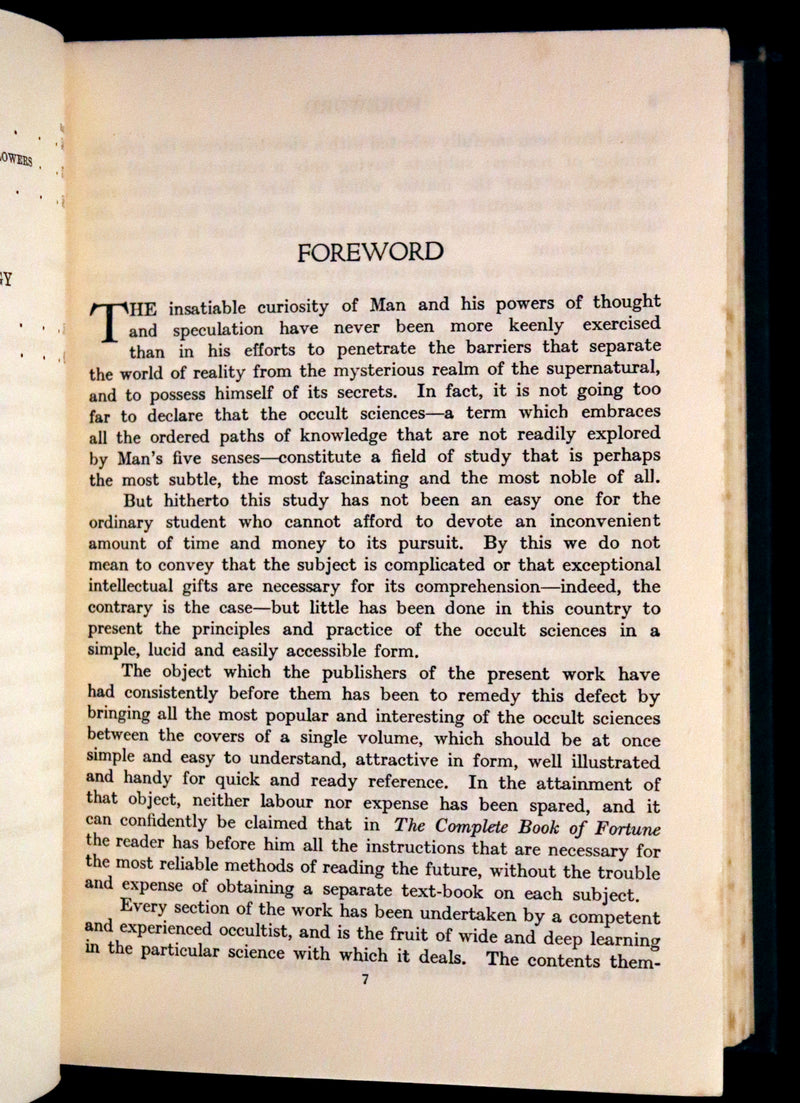 1930 Rare Book - The Complete Book of Fortune, Occult Sciences And Divination